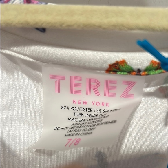 Terez garden butterfly dragon fly mesh active dress with ruffle cap sleeve 7/8 - Picture 3 of 5